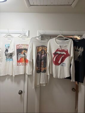 Five NWOT Daydreamer band tees and thermal
